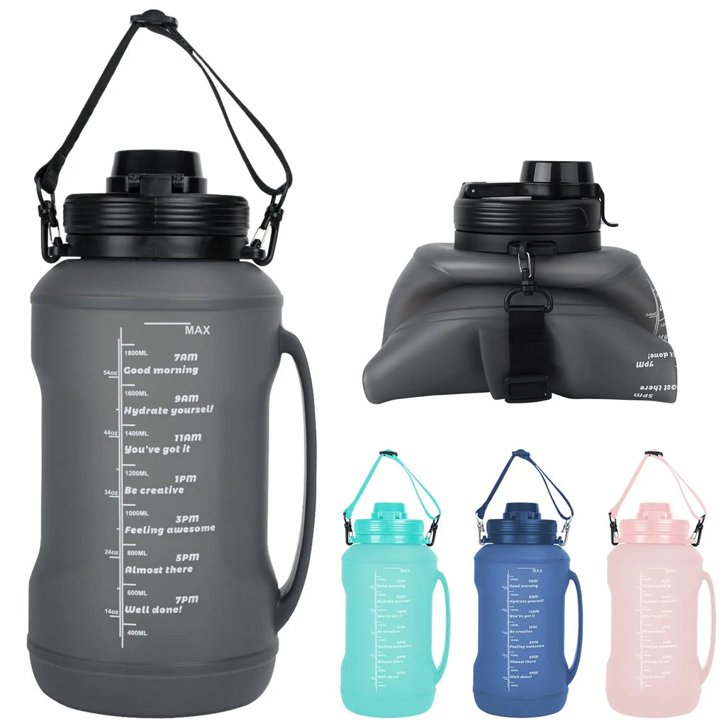 HydraFlex™ 2L Foldable Silicone Water Bottle – Ultimate Sports & Outdoor Hydration