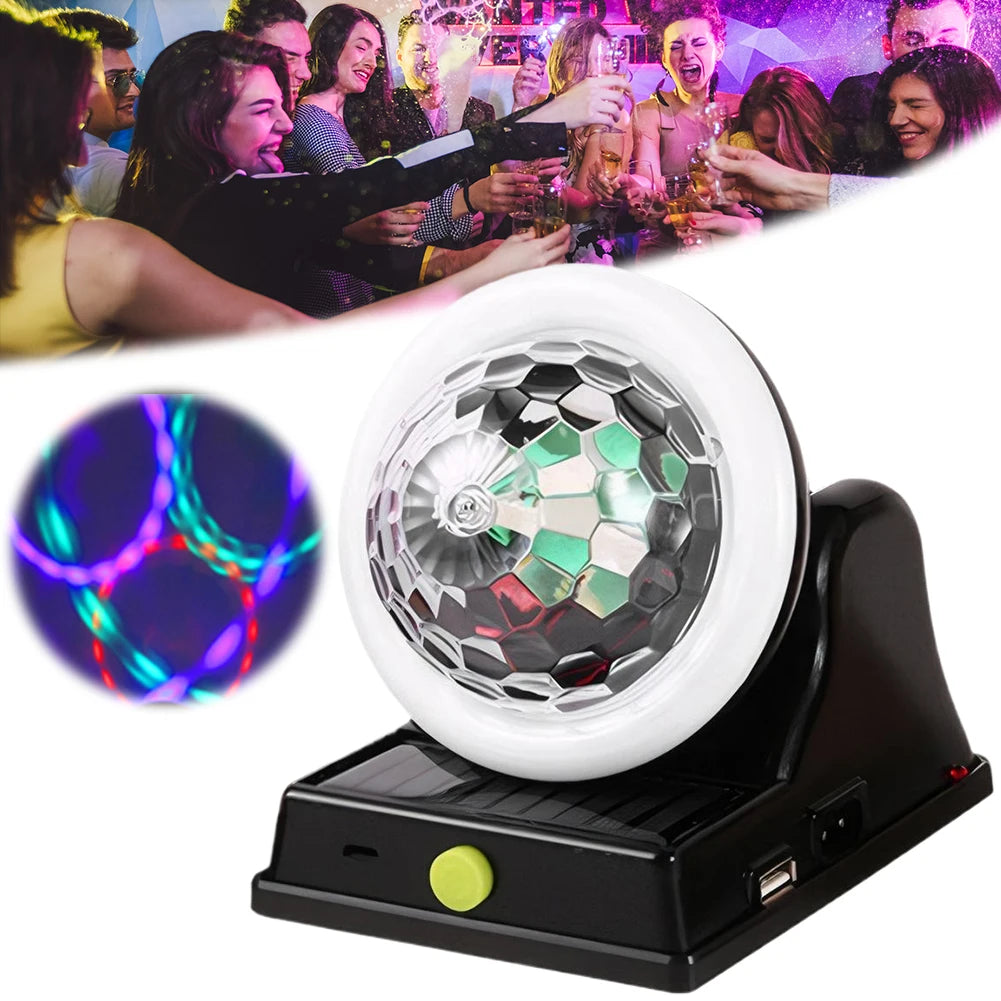 GlowOrb™ Waterproof Rotating Disco Ball Light – Colorful LED Magic for Parties & Events